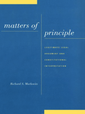 cover image of Matters of Principle